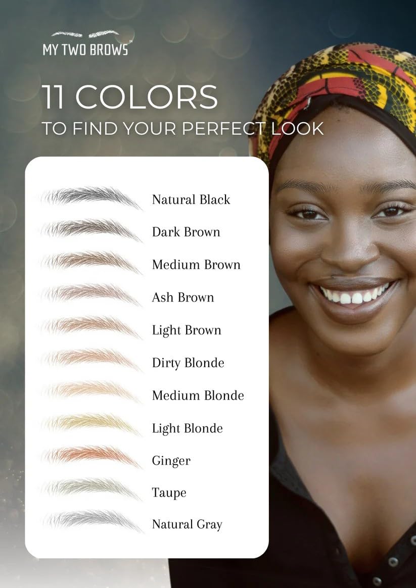 (10 pairs) Dirty Blonde Temporary Eyebrow Tattoo - Small Size - Waterproof & Smudgeproof - Assertive Arch Style Eyebrow Stickers - Sheet Lasts up to 30 Days - Won't Work on Existing Brows