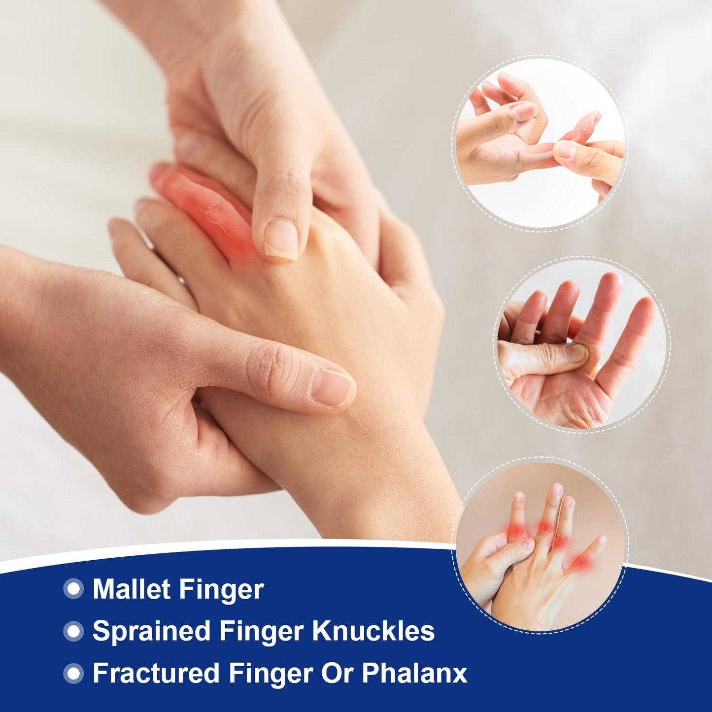 Finger Braces, Trigger Finger Splints for Straightening, Mallet Finger and Broken Finger, Finger Straighteners Provide Support and Relieve Pain
