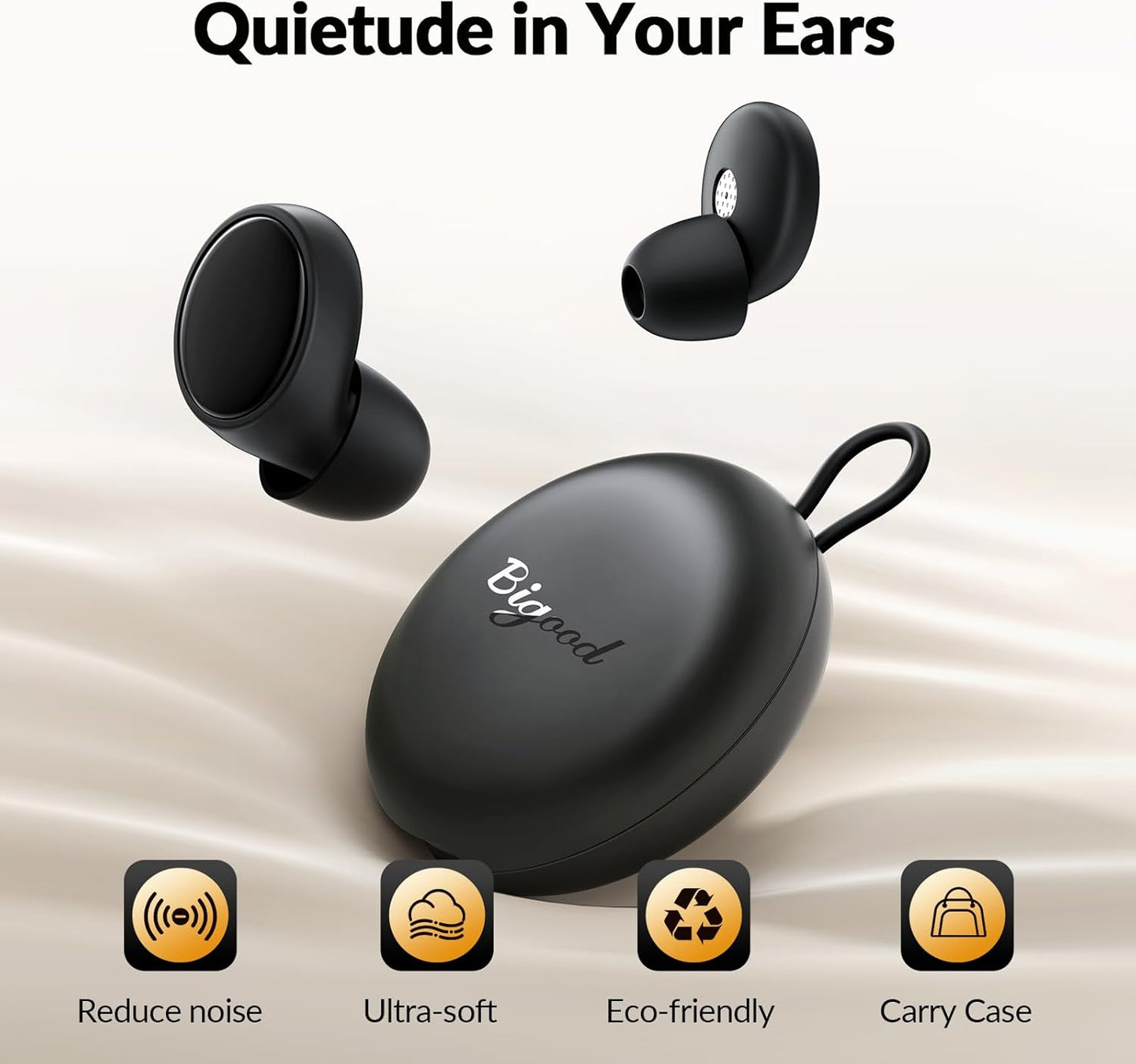 Ear Plugs for Sleeping 45dB Noise Cancelling Ear Plugs for Concerts, Focus, Travel, Work Silicone Hearing Protection Earplugs with 8 Tips (XS-L) Reusable Noise Reduction Ear Plug for Snoring Black