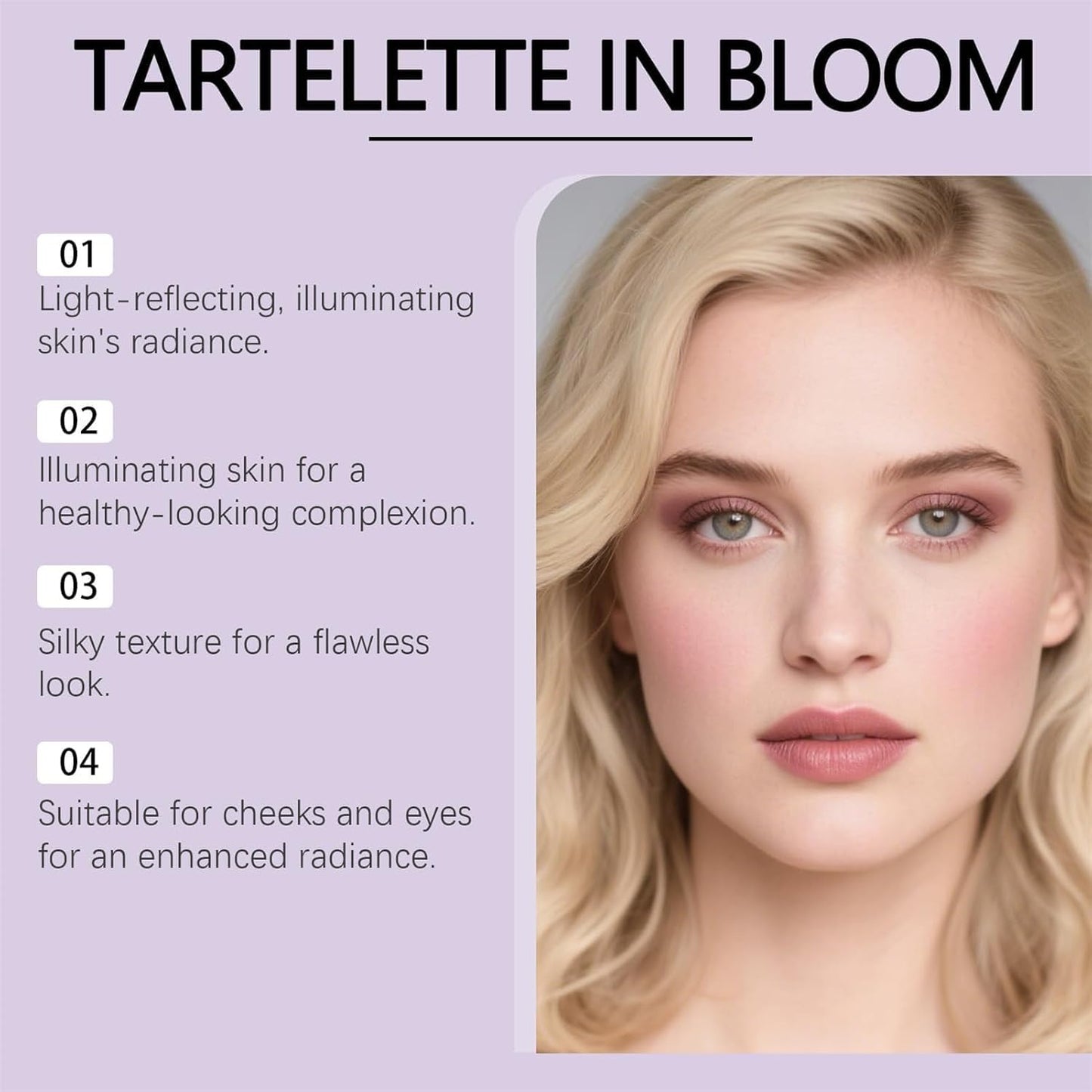 Eye & Cheek Palette - Makeup Kit with Eyeshadow, Highlighter, Blush & Contour Powder, Includes Detachable Brush for a Natural Shimmer Glow, Face Contouring Palette for Women (1 PCS)