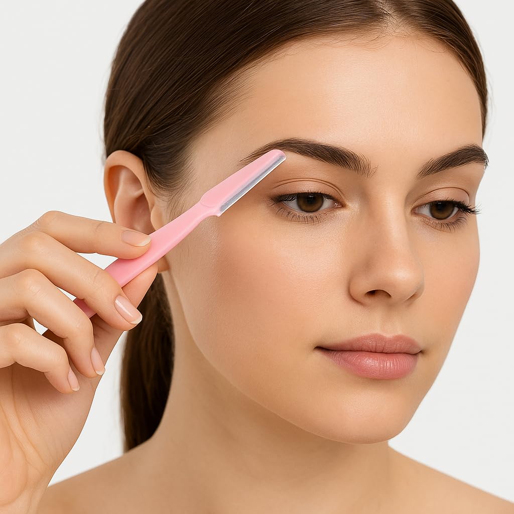 Dermaplane Razor for Women Face – Eyebrow Razor & Facial Hair Remover with Protective Cover – Reusable Dermaplane Facial Razor for Smooth, Flawless Skin