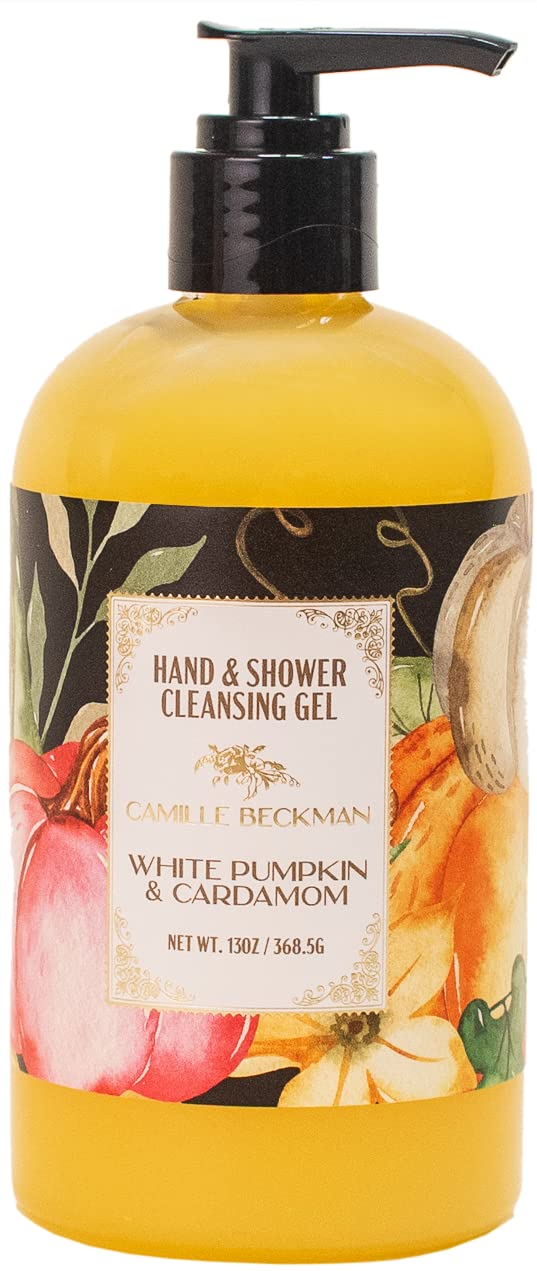 Camille Beckman Hand and Shower Cleansing Gel, White Pumpkin & Cardamom, 13 Ounce