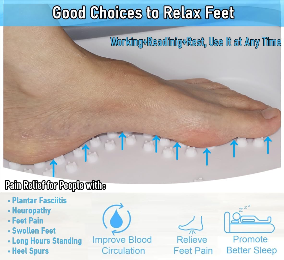 Collapsible Foot Bath Soak Tub with Handle, Plastic Foldable Feet Spa Soaking Basin Bucket with Massager Acupoint for Washing, Pedicure Foot Care Bathtub Bowl Tools for Pain Relief, Green