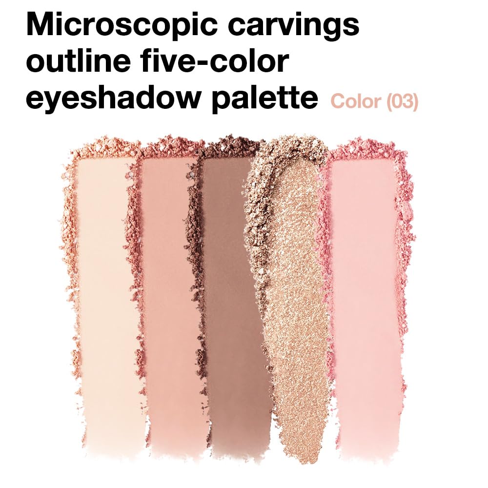 5 Colors Eyeshadow Palette Makeup, Matte Shimmer Eye Shadow Palette, Long Lasting Naturing-Looking, paleta de sombras de ojos,Everyday to Eye Makeup Looks,Vegan & Cruelty-free 03#