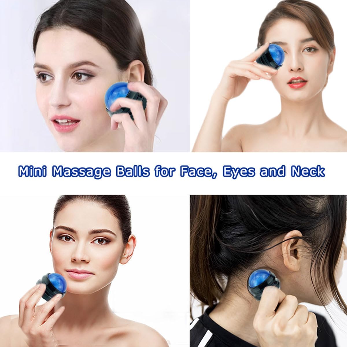 Everjoys Massage Ball Roller Set– Ice Cold and Hot for Deep Tissue and Sore Muscle Relief of Stiffness and Stress, Body, Neck, Back, Face, Eyes,Plantar, Foot