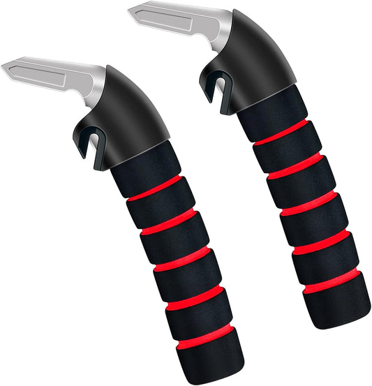 2Pack Car Door Handle for Elderly Car Handle Assist Support Multifunction Handle for Elderly and Handicapped (Red)