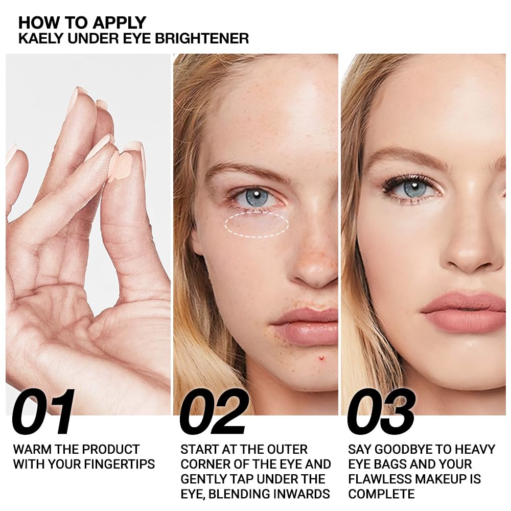 evpct 2Pcs under Eye Brightener, Nourishing Luminous under Eye Concealer Color Corrector for Dark Circles, Waterproof Naturactor Concealer Pot make up for face Eye Ring corrector de ojeras, 04# Light