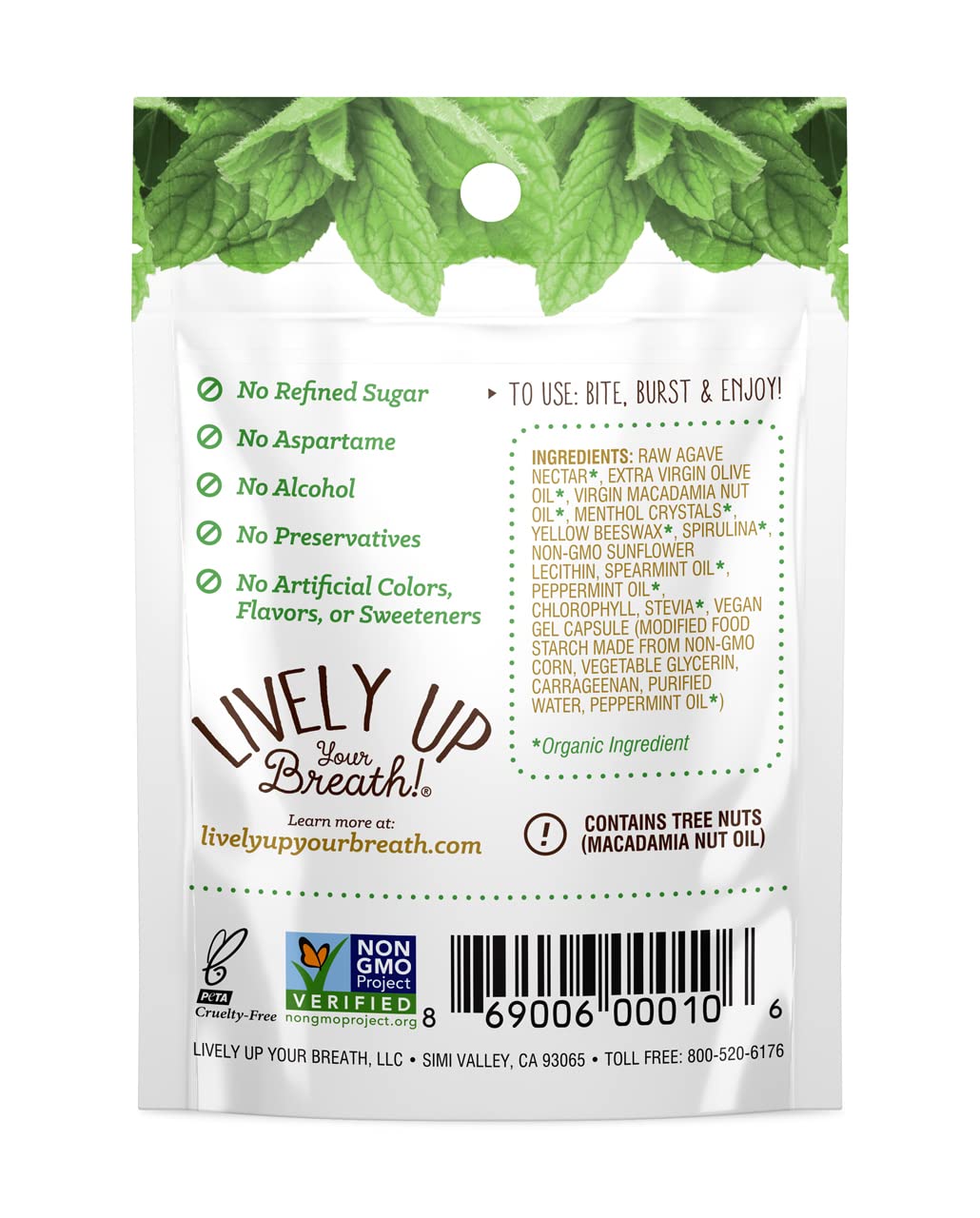 Chewable Liquid Filled Mint Capsule Breath Fresheners, 120 ct. Fights Bad Breath, Vegetarian Formula (comes in 12 individual packets)