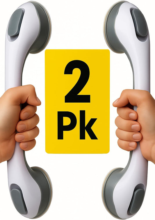 2 Pack Grab Bars for Bathtubs and Showers,Shower Handles for Elderly Seniors bar Bars Safety Elderly Suction 500 lbs Cup and Walls bathtubs Handicap Heavy Duty Grabbers Wall