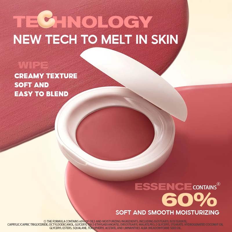 COLORKEY Soft Mist Multi-Purpose Cream | Lips & Cheeks | Eyes | Creamy | Moisturizing | Blendable Color (01 ROSY, 2.5g)