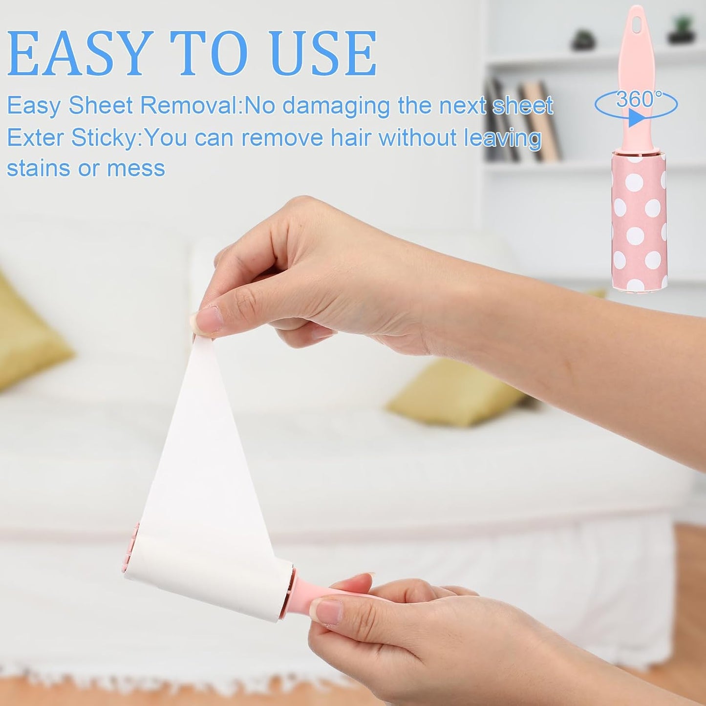 Hushee 12 Pcs Mini Lint Rollers for Pet Hair Lint Roller Travel Size Clothes Roller Lint Removers Sticky Lint Removing Tool for Clothes, Gift Bags, Pet Hair Removal