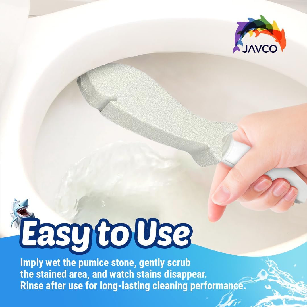 2 PACK Pumice Stone for Toilet Cleaning | Toilet Pumice Stone with Handle | Pumice Cleaning Stone for Toilet Bowl