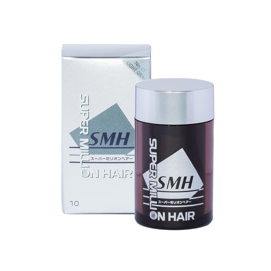 SMH Hair Fibers MADE IN JAPAN – Instantly Conceals Thinning Hair –Long-Lasting, Natural Look – Sweat, Water & Wind Resistant – For Men & Women (10g, Light Gray)