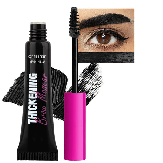 Kaely Thickening Brow Mascara,Tinted Eyebrow Gel Waterproof,Eyebrow Color Makeup,Brow Fast Sculpt,Vegan,Cruelty Free,maquillaje gel para cejas a prueba de agua,08 Black