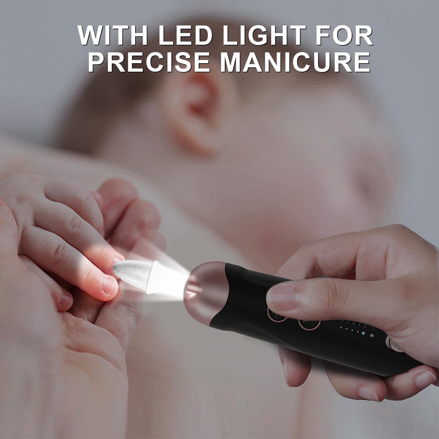 2 Pack All-in-One 9-in-1 Cordless Nail Drill Kit: 100 Bits, 5 Speeds for Perfect Nails at Home & Salon,Black