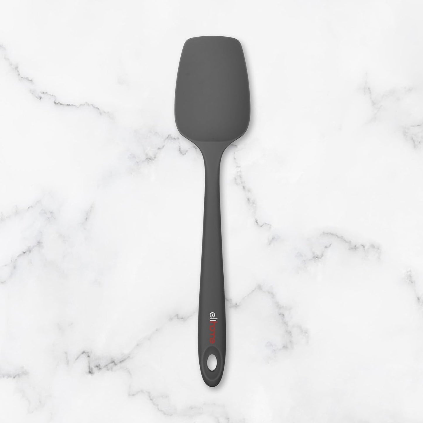 Elihome Classic Silicone Spoonula - Non-Stick Heat Resistant Silicone Scraper Spatula for Mixing, Serving, Scraping, Stirring, and More - 11 Inch, Dark Grey