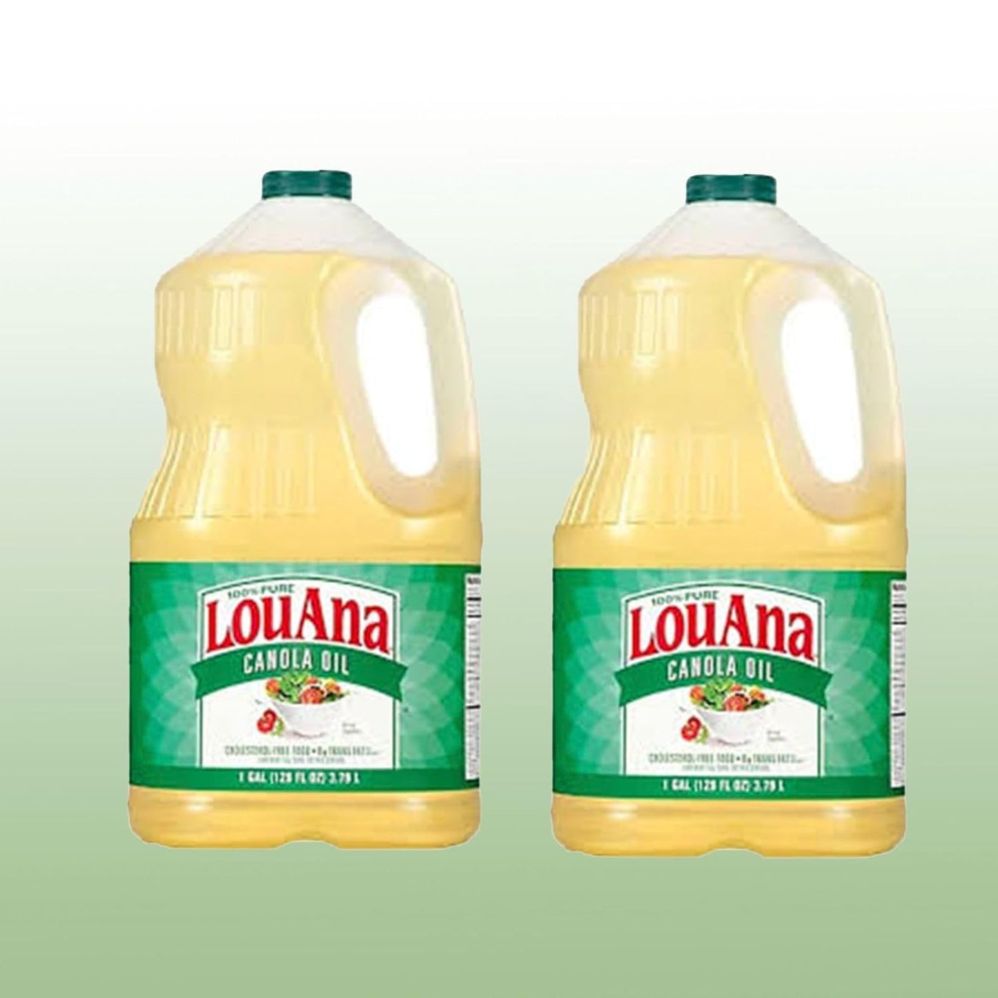 Canola Oil 1 Gallon (128 fl oz) Plastic Bottles 2 Pack