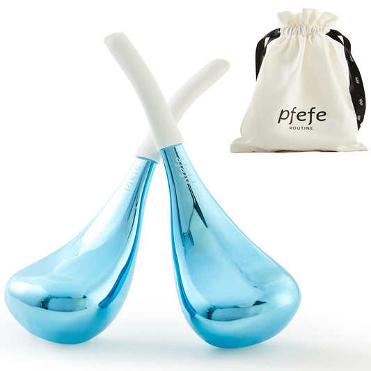 Cryo Sticks for Face, Ice Globes Cryo Globes for Facials, Esthetician Supplies Gifts, Unbreakable Stainless Steel Ice Roller Cooling Spa Balls with Storage Case