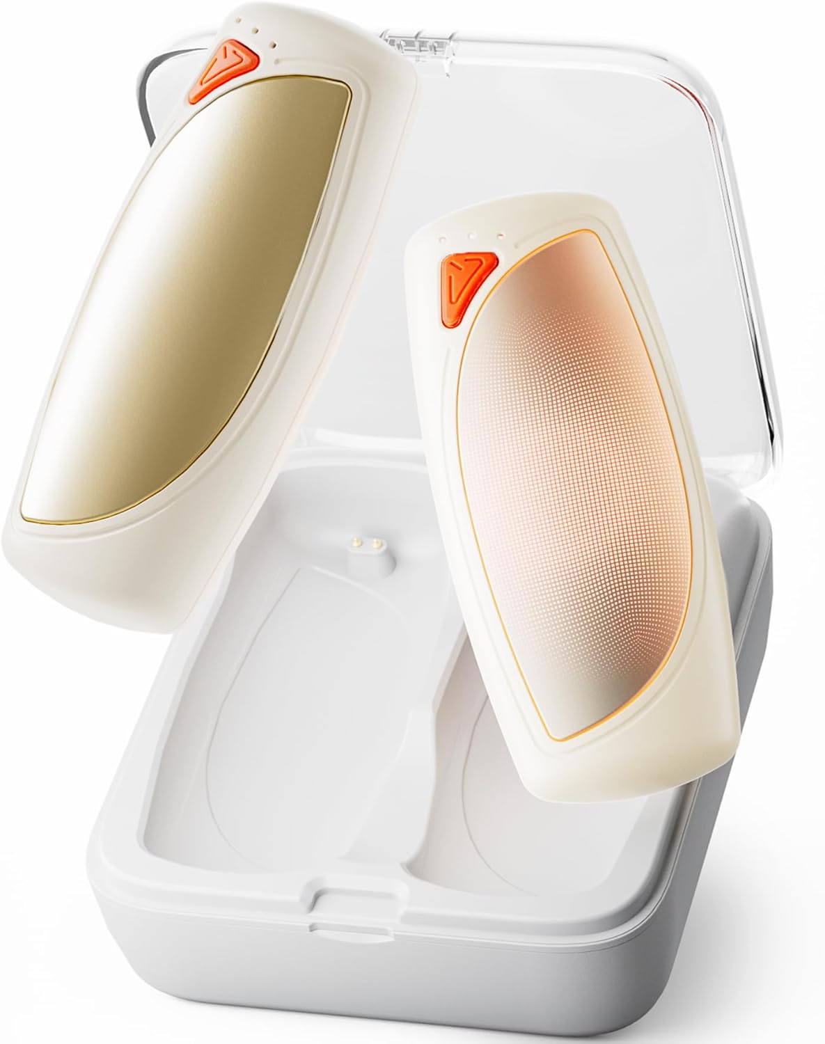 Hand Warmers Rechargeable 2 Packs, Double Sided Heating with AI Charging Case, 14000mAh Electric Hand Warmer Up to 36 Hours, Portable Heater Gifts for Christmas,Camping,Hunting