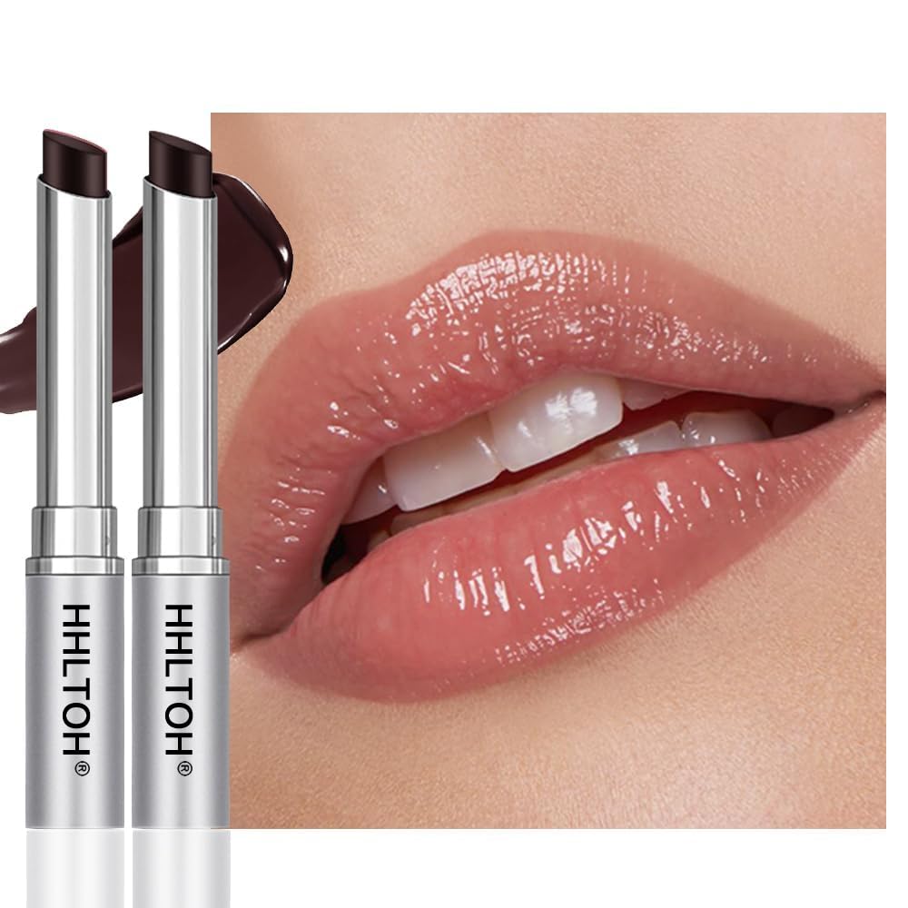 2PCS Honey Tinted Lips Balm Lipstick – Sheer Hydrating Lip Balm for Women All Skin Tones – Moisturizing Nourishing Lip Balm with Natural Black Cherry Tint – Bálsamo Labial Hidratante con Color
