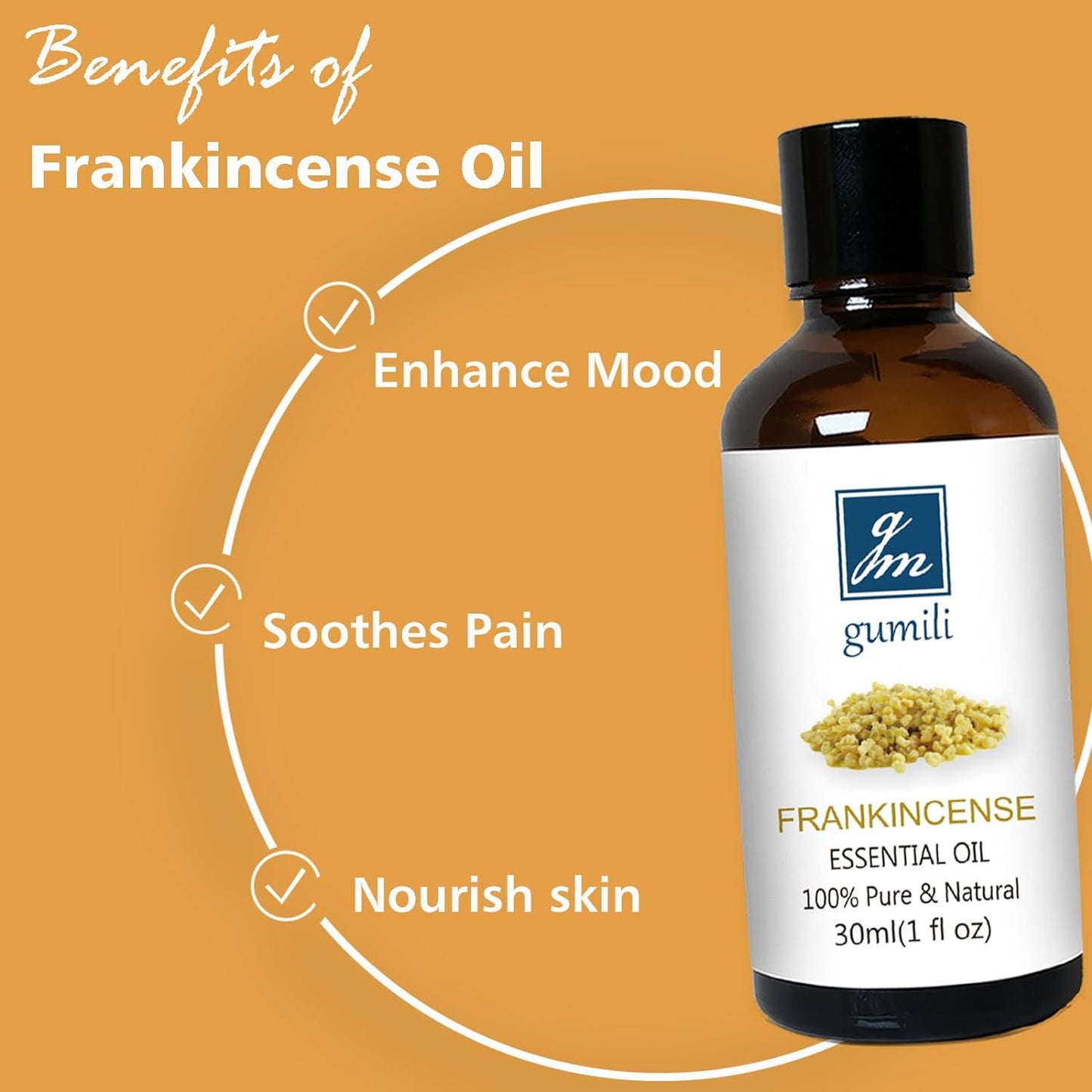 Frankincense and Myrrh Essential Oil, 100% Pure Undiluted Essential Oil for Skin, Hair, Aromatherapy - 1 oz (Pack of 2)