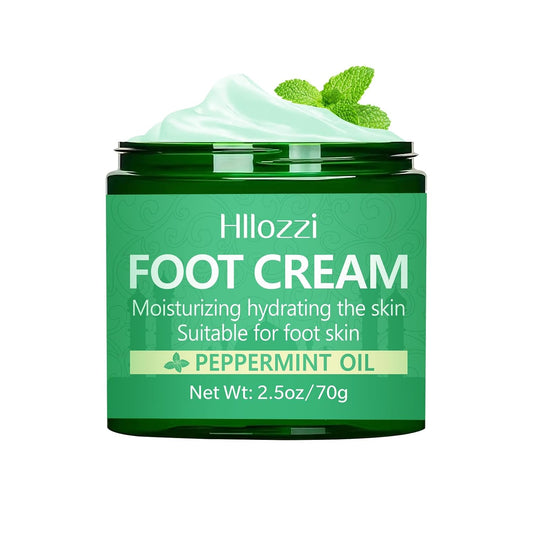 Peppermint Oil Foot Cream for Dry Cracked Heels and Feet, Ultra-Hydrating Softening Foot Cream, Moisturizes for Healthy Feet, 2.5 oz