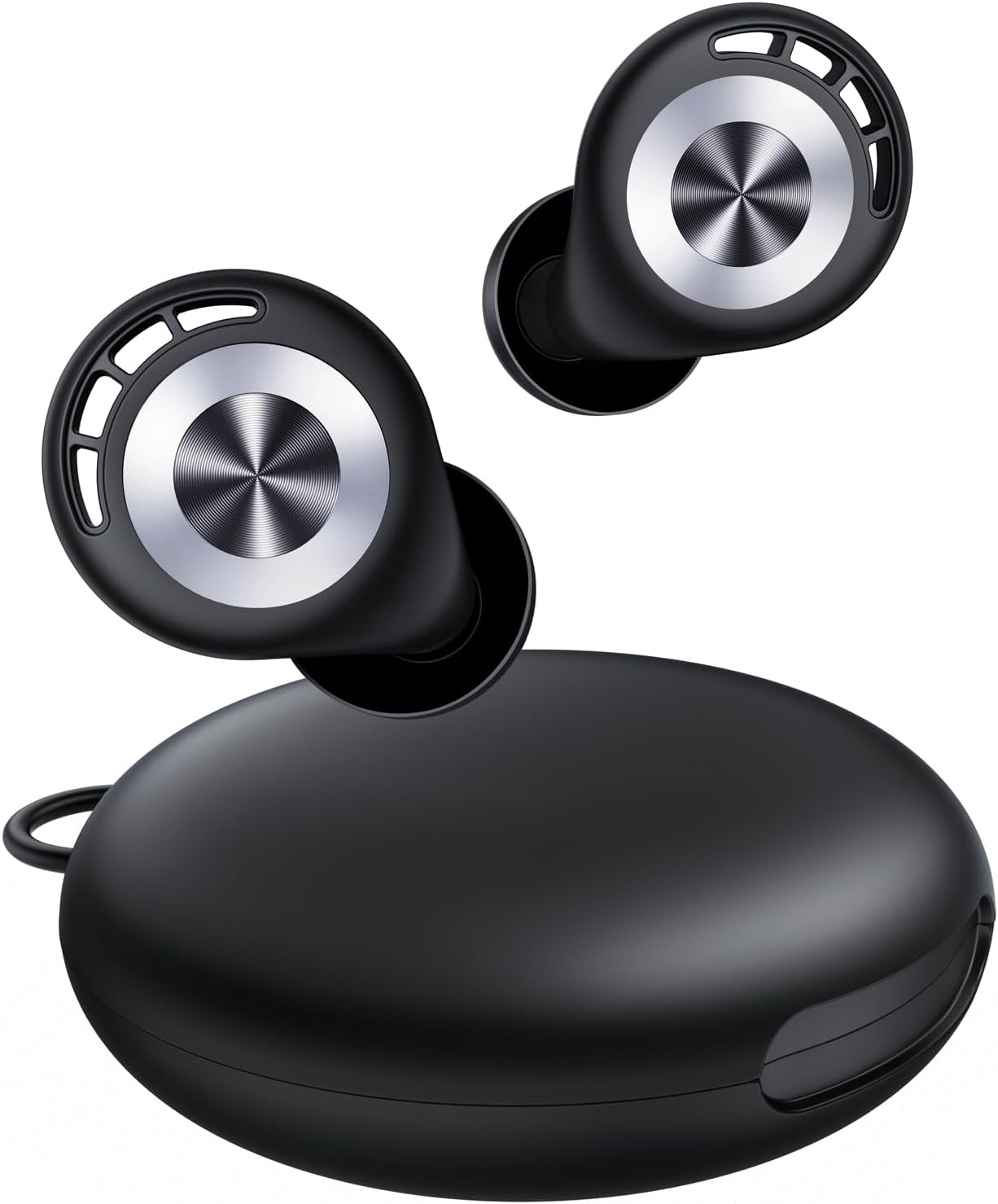 Ear Plugs for Sleeping Noise Cancelling 50dB Concert Earplugs for Noise Reduction Reusable Soft Silicone Ear Plugs for Snoring Shooting Motorcycle Airplanes Musicians with 7 Eartips Case Black