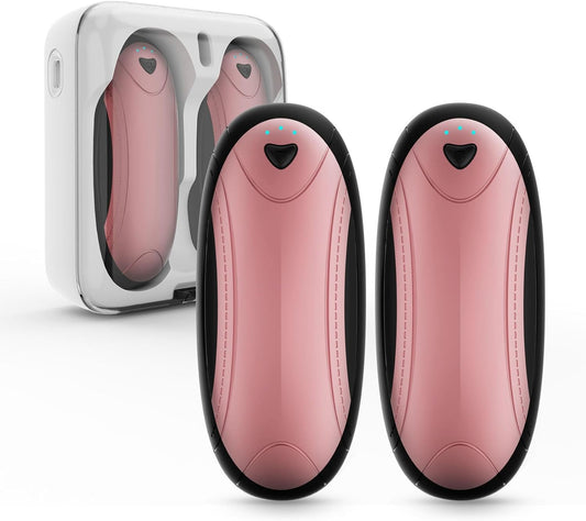 Hand Warmers 2 Pack with 10000mAh Charging Box,Portable Pocket Heater,24Hrs Long Safe Heat,Outdoor, Travel, Golf, Hunting, Camping,Gifts for Men Women