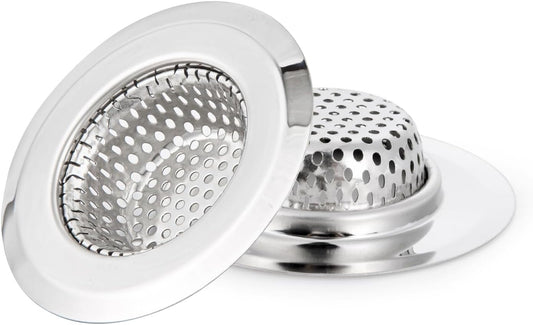 2PCS Bathtub Drain Strainer Cover - 2.84 inch Stainless Steel Shower Drain Hair Catcher