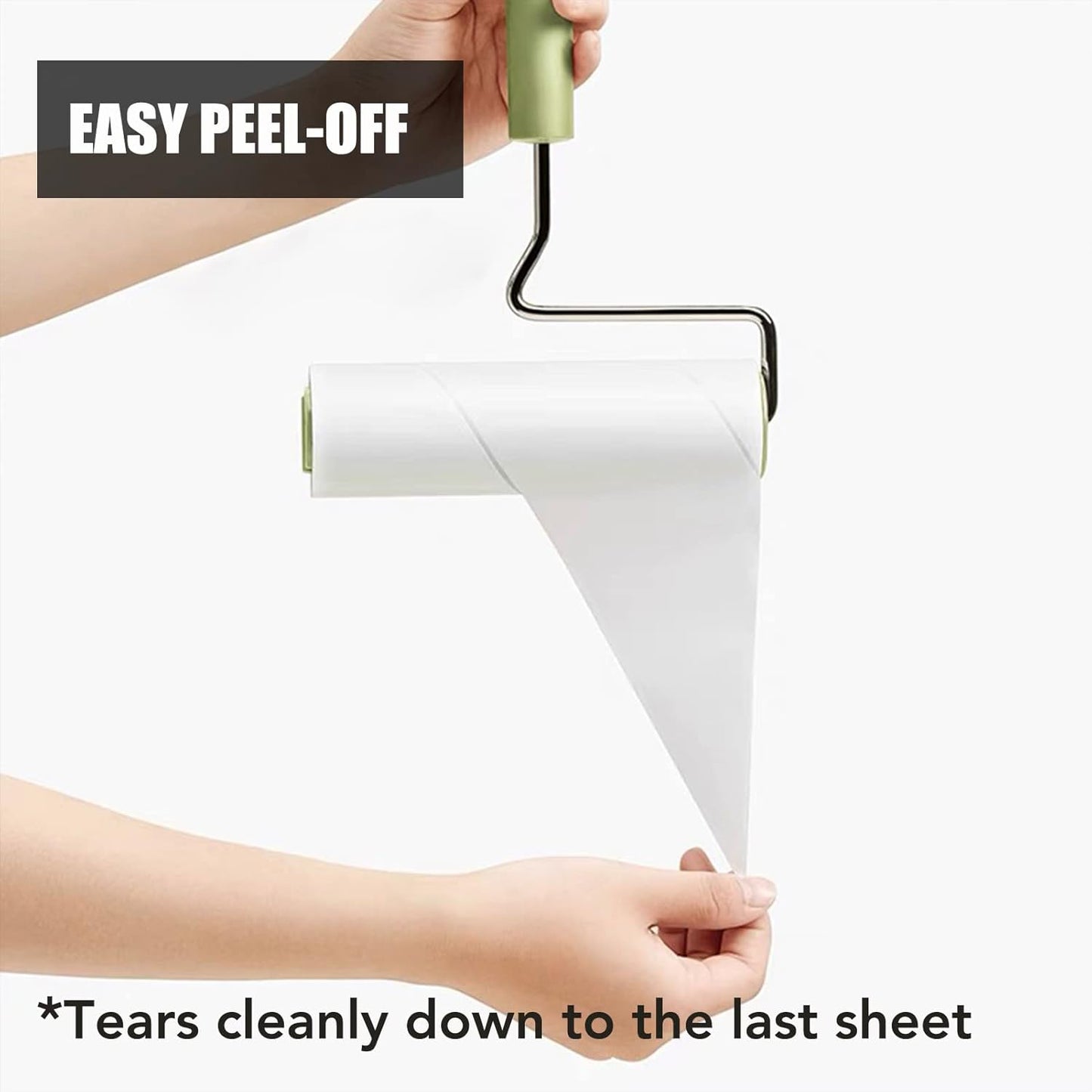 Extra Sticky Large Surface Lint Roller, 6.3'' Giant Lint Roller for Pet Hair, 270 Sheets/ 3 Refills, Long Handle Lint Remover for Clothes, Furniture, Dog & Cat Hair Remover