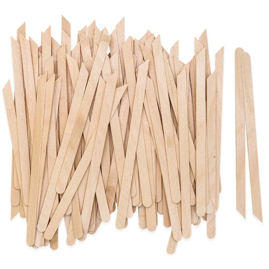 500 Pieces Small Wax Sticks Wood Spatulas Applicator Craft Sticks for Body Hair Eyebrow Lip Nose Removal Slanted/Round (Pack of 500)