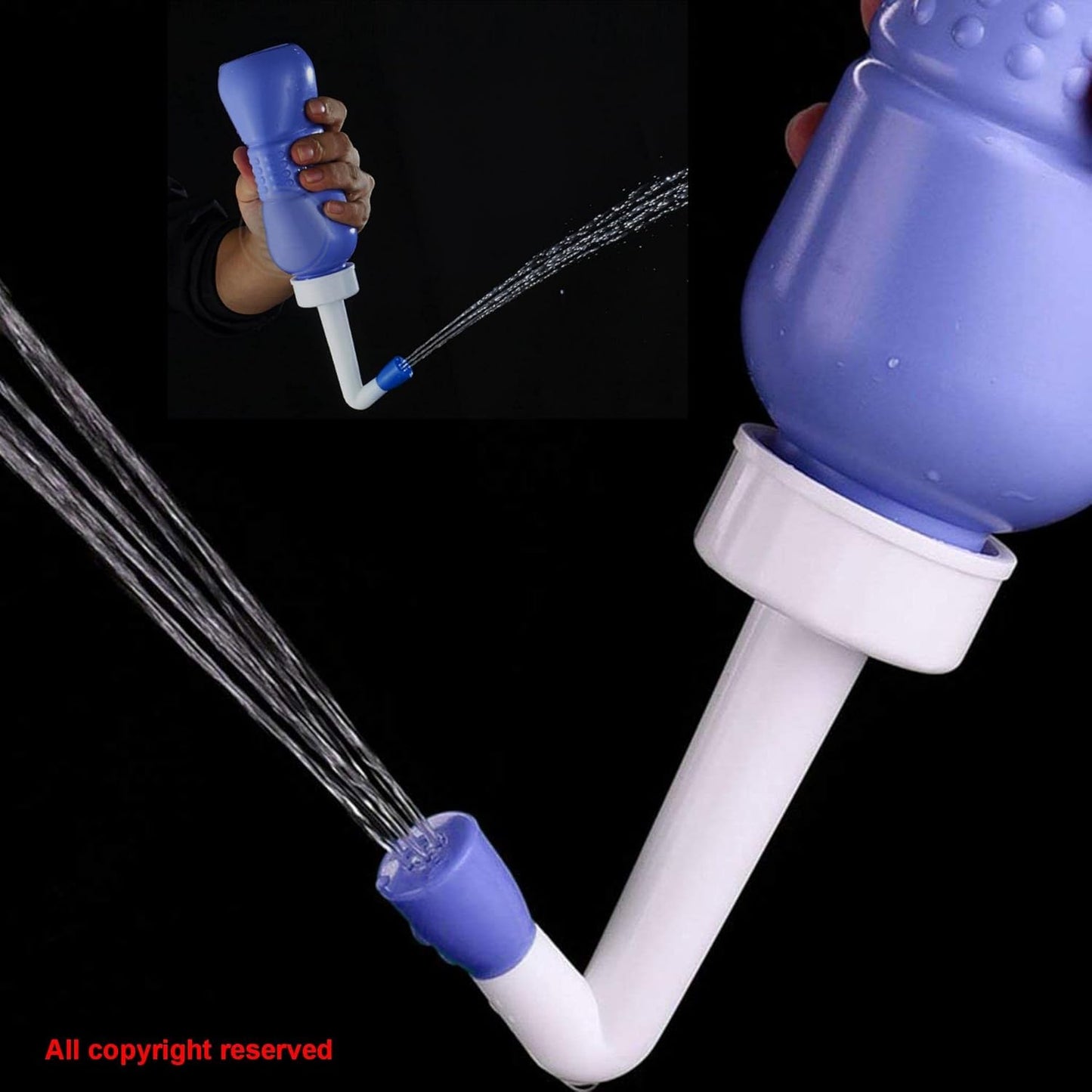 2PCS- Portable Bidet for Toilet 450ml Peri Bottle Postpartum Care, Perineal Bottle | The Original Travel Bidet with Water Sealing Cap Waterproof Storage Bag