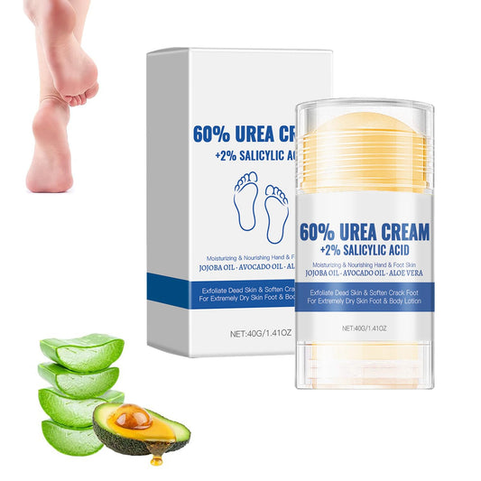 60% Urea Hydrating and Anti-Cracking Foot Cream, 2026 NEW Moisturising and Relieves Cracking and Dryness Foot Cream, Repairs and Hydrates Foot Care Stick for Dry Cracked Feet Knees Elbows Hands (1)