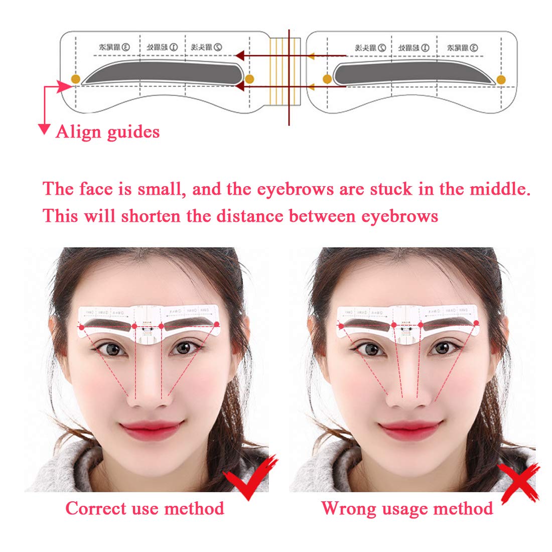 128 PCS Eyebrow Stencil 4 Styles Eyebrow Shaping Stickers Adjustable Eyebrow Grooming Template DIY Brows Guide Makeup Tool