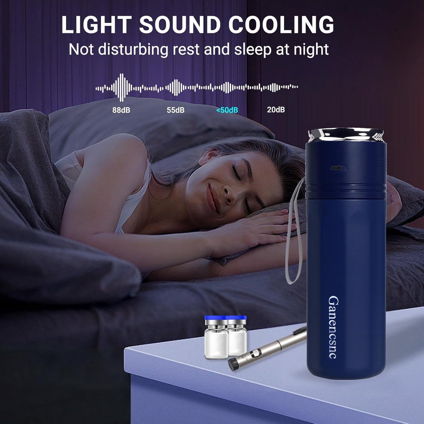 Electric Insulin Cooler Travel Case TSA Approved，USB Type-C Smart Cooling, 10000mAh Power Bank ，Large Capacity Medication Cooler for Travel ，Medical Cooler for Insulin (Blue, no Power Bank)