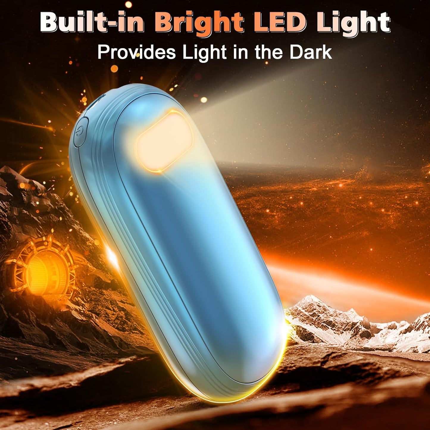 Hand Warmers Rechargeable - Electric Hand Warmers Rechargeable 2 Pack Heat Up to 131℉ with 18Hrs Warmth, Electronic Portable Pocket Heater for Golf Raynauds Camping, Gifts for Women Man