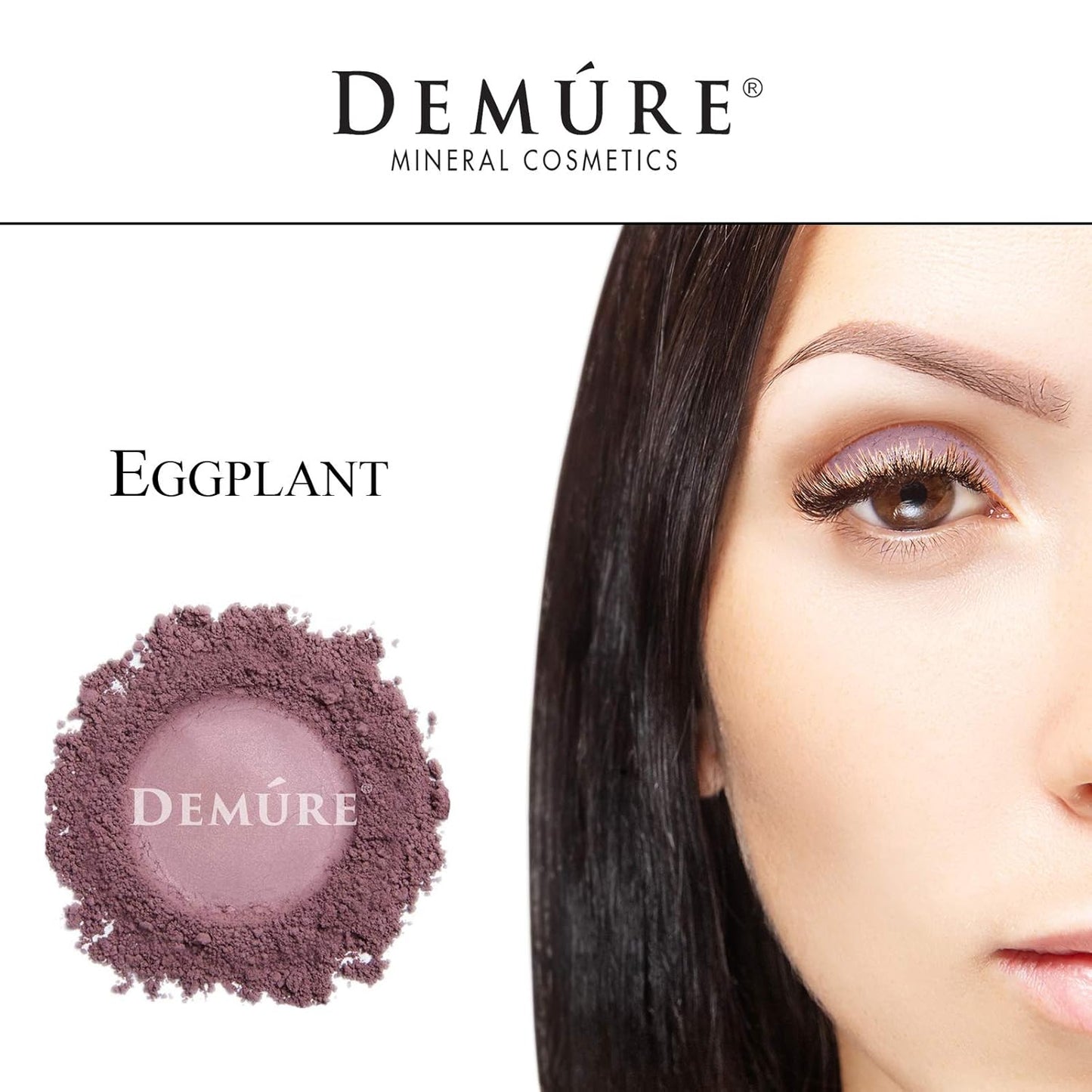 Demure Mineral Make Up (Eggplant) Eye Shadow, Matte Eyeshadow, Loose Powder, Eye Makeup, Professional Makeup