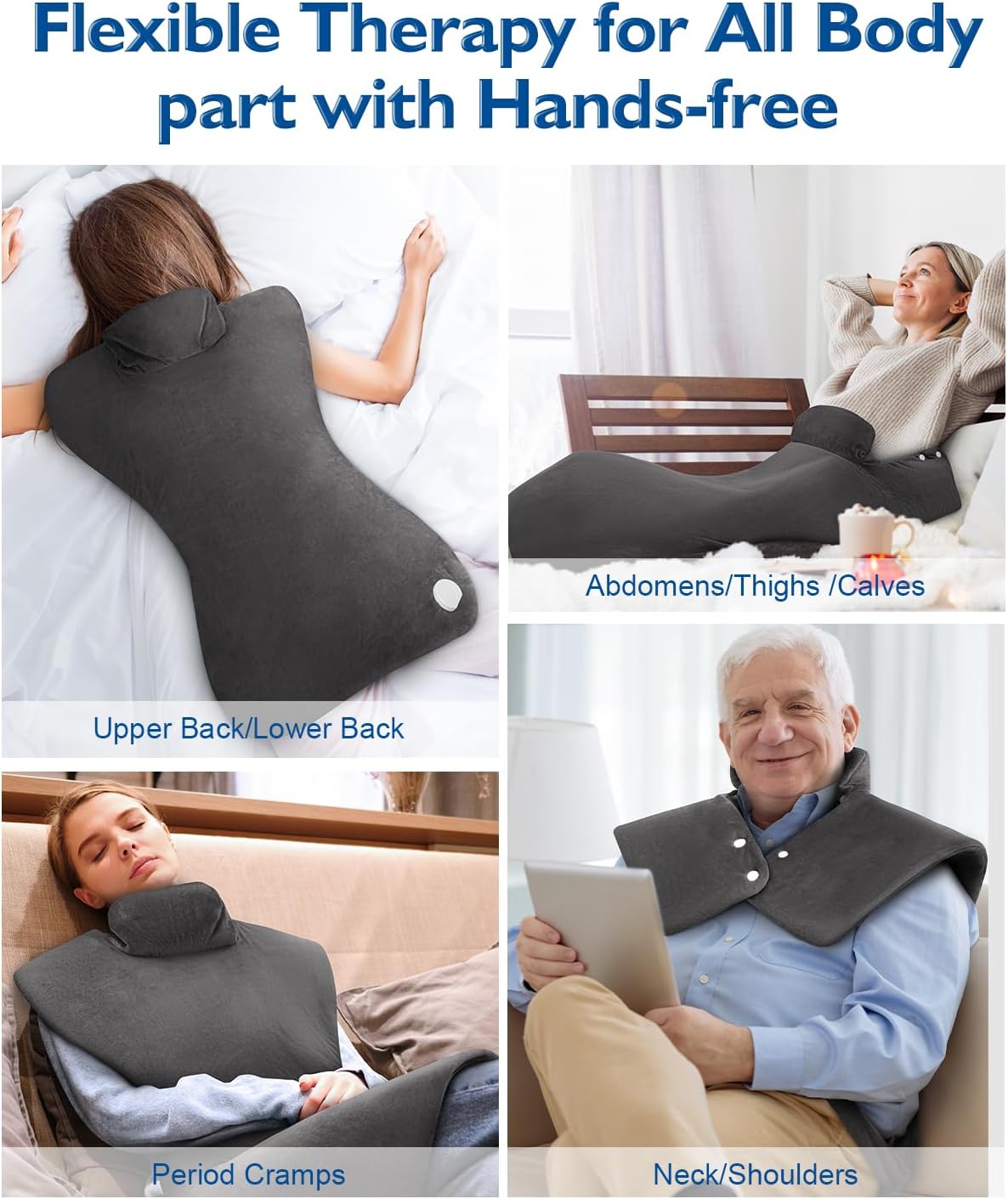 Heating Pad for Neck Shoulders Back Pain Relief, Anniversary Birthday Christmas Gifts for Women Men Mom Dad, FSA Eligible Item, Large Electric Heat Pad for Full Body, Stocking Stuffers for Adults