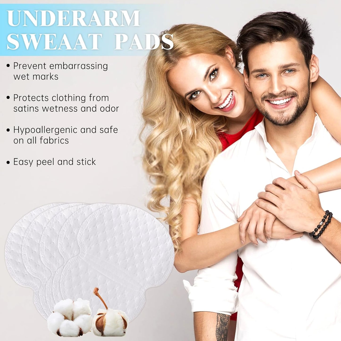 120PCS Armpit Sweat Pads Underarm Sweat Pads for Women and Men Fight Hyperhidrosis Disposable Sweat Pads for Under Arms Comfortable Unflavored, Non Visible,Antiperspirants