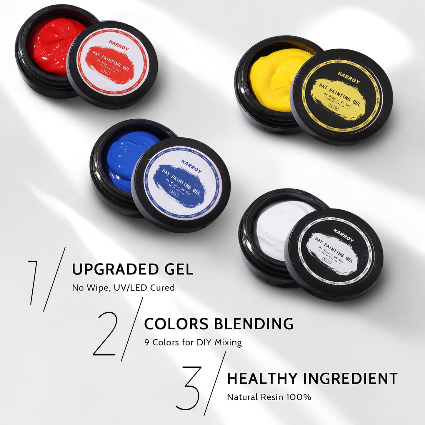 Sponge Pat Paint Nail Gel, Blending Colors Ombre Nails Gradient Gel Nail Blush Blooming Aura Nails Drawing Stripper Floral Painting Nail Art, No Wipe, UV/LED Curing 5ml 1PC (White)