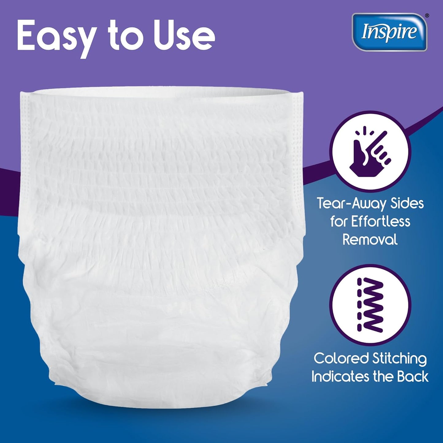 Inspire Protective Underwear for Men and Women Incontinence Underwear | Adult Diapers | Disposable Underwear for Adults | Adult Pull Ups - 4 Bags of 14 | 56 Total (Extra Large)