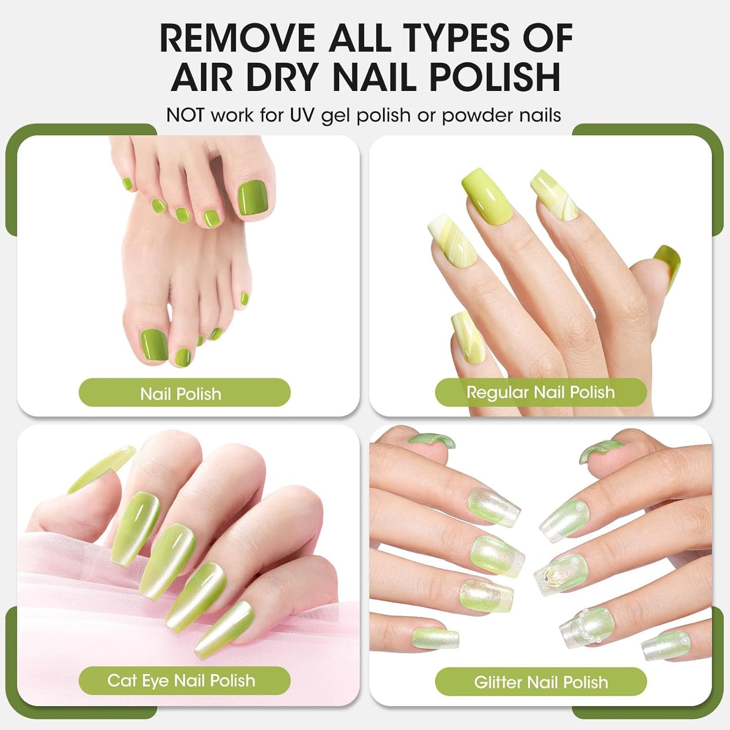 Gellen Nail Polish Remover Pads Non-Acetone Traditional Nail Polish Remover Wipes, 140pcs Travel Wets Bulk Set For Clearing Regular Manicure Salon Home, Jasmine Scent