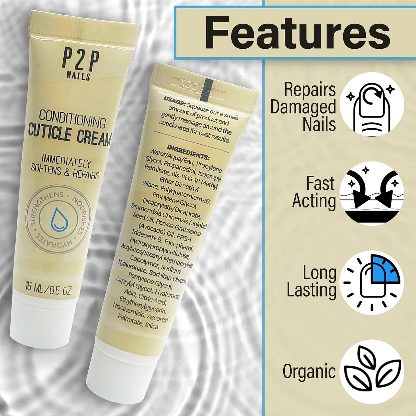 Conditioning Cuticle Cream - Nourishing, Quick-Drying Softener for Proper Nail Health