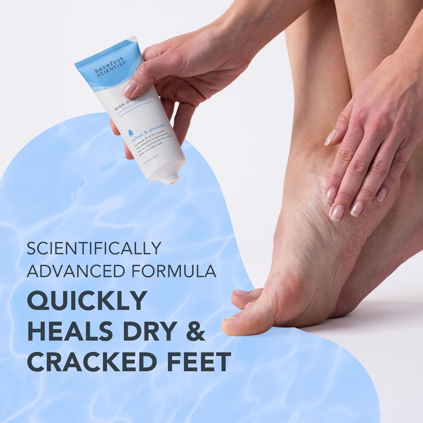 Barefoot Scientist High Dive Intensive Hydration Foot Therapy Cream, Specialized Moisture for Dry Feet and Cracked Heels