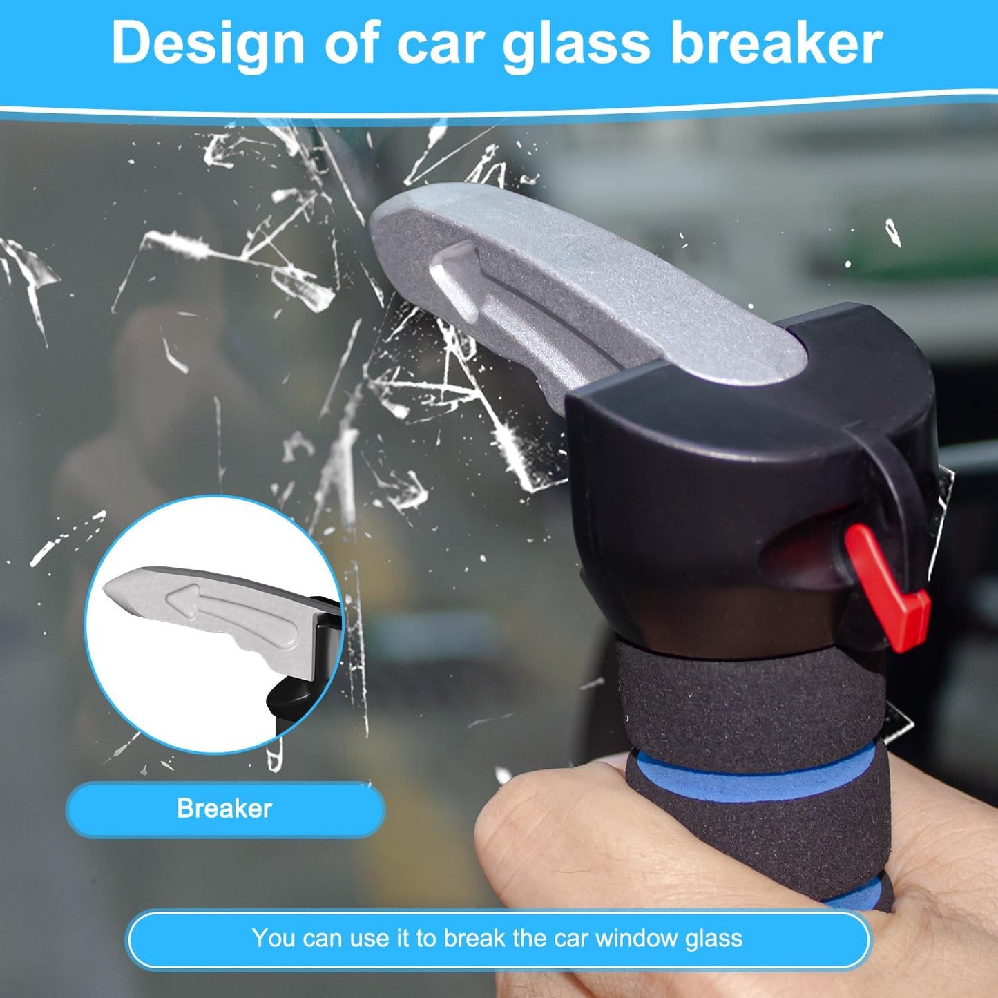 EVEME 2 Pack Car Door Handle for Elderly Car Handle Assist Support Multifunction Door Latch for Seniors and Handicapped