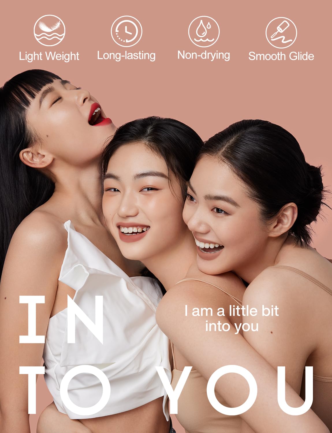 INTO YOU Matte Velvet Lip Stain Long Lasting Waterproof Lipstick Makeup Moisturizing Lipstick for Women(L-Or01)