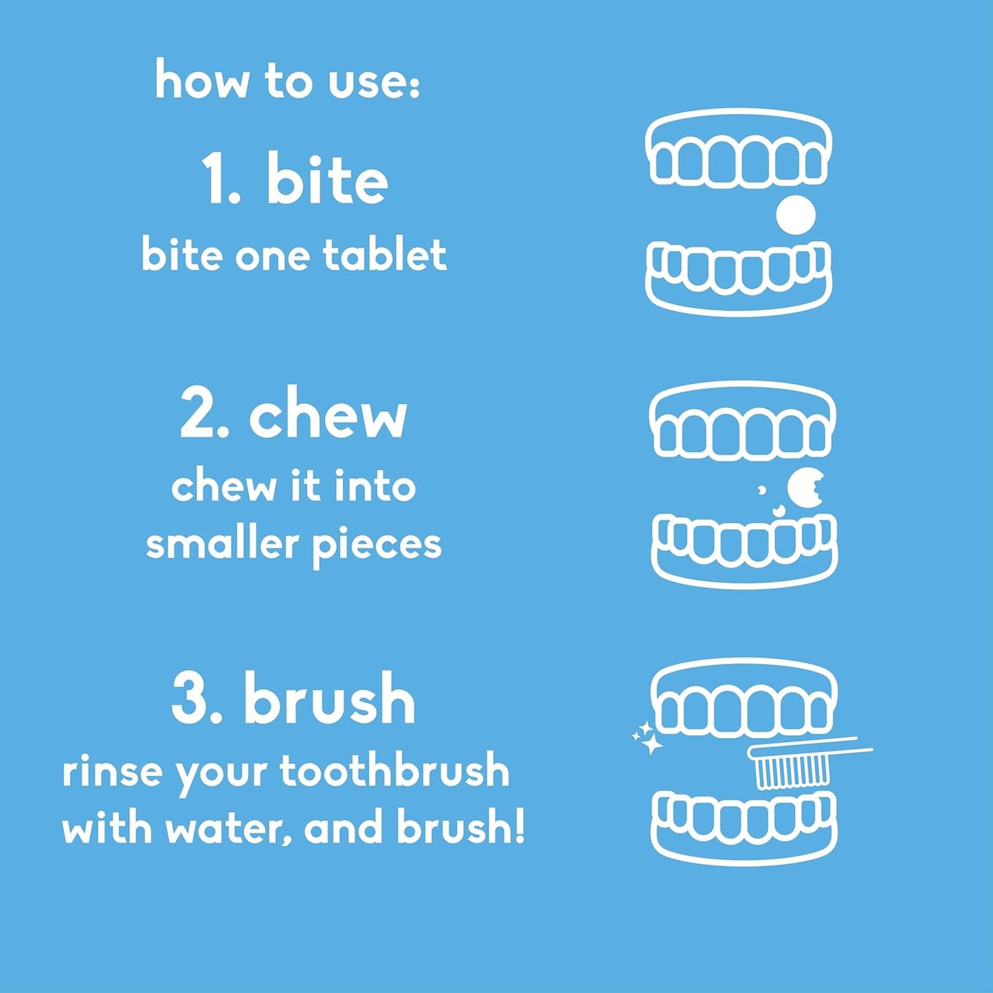 The Humble Co. Mint Toothpaste Tablets, 3 PK – Anticavity Fluoride Toothpaste Tablets with All Natural Ingredients, Dentist Developed Formula - Vegan, SLS Free, Plastic Free (Mint, 180 Count)