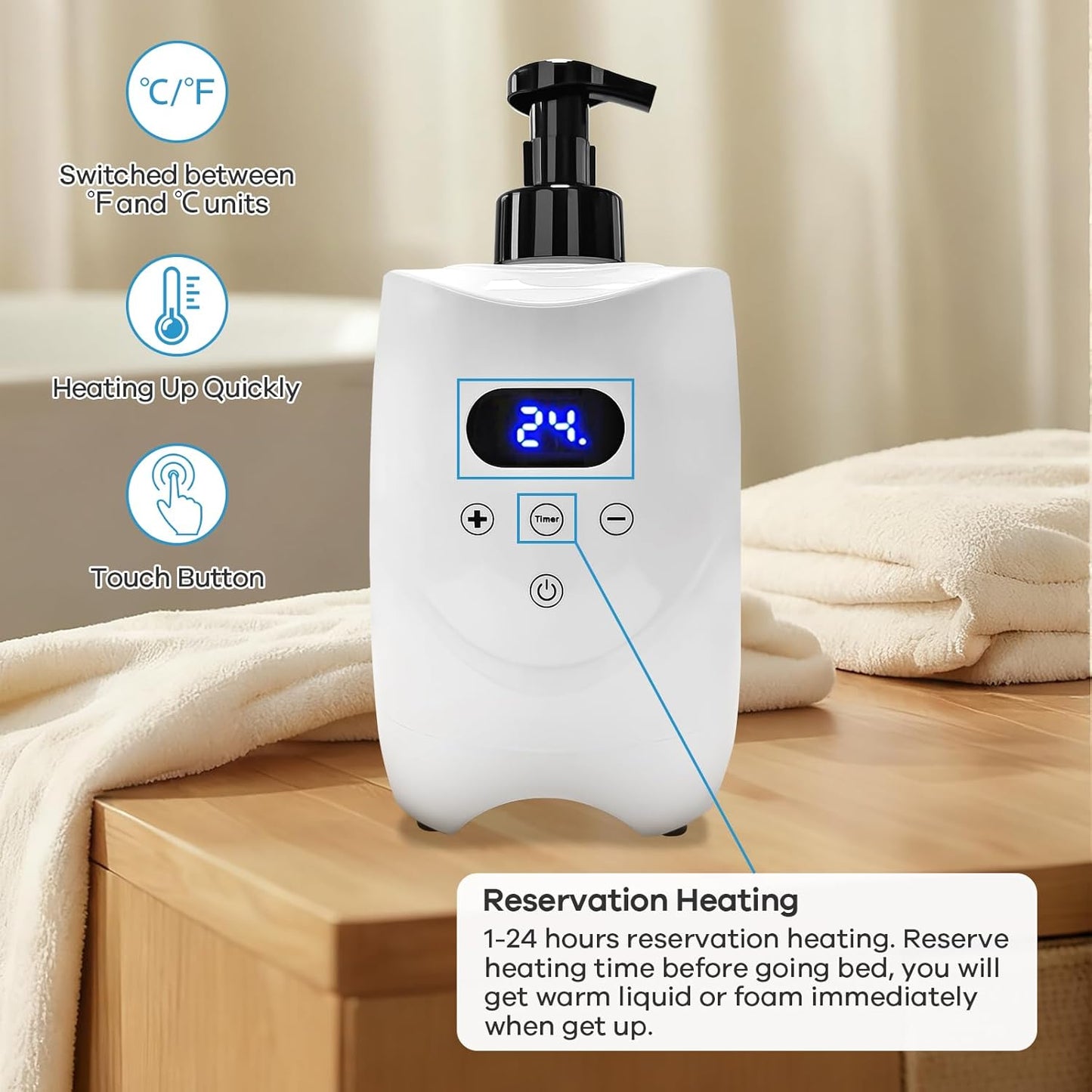 Hot Lather Machine for Shaving Professional Lather Maker for Men Face Shaving Large Capacity Shaving Foam Warmer for Home Salon Barber Shop, with 2 500ml Foam Bottle