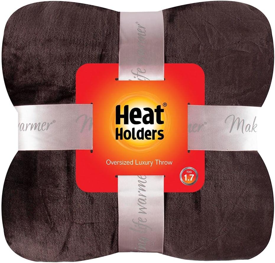 Heat Holders Fleece Throw Blanket for Couch - 300GSM Plush Super Soft Throw Blanket for Bed, Sofa, car & travel - Extra Large Cozy Blankets , Warm Thick Fuzzy, All Season - 50" X 70" - Cranberry