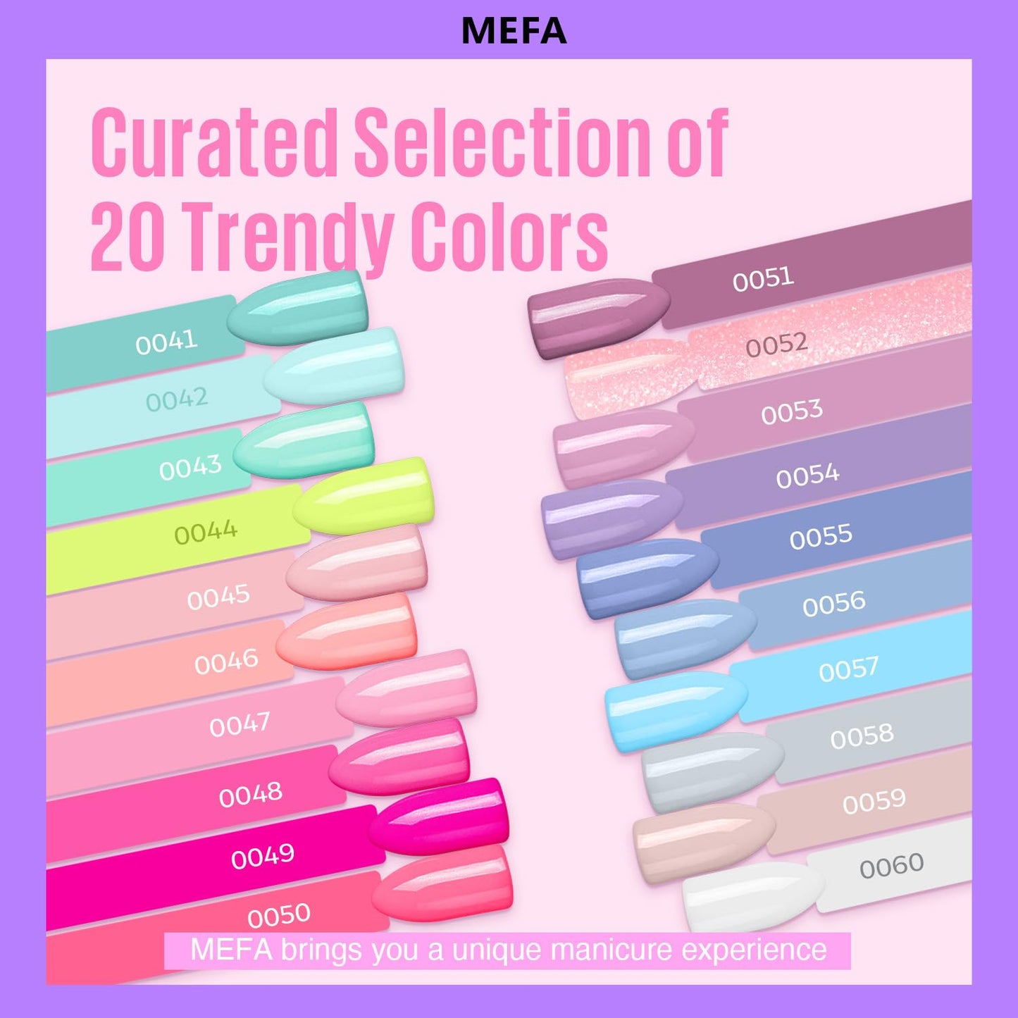 MEFA Gel Nail Polish Set, 23 Pcs Pastel Hot Pink Sage Green Blue Bright Spring Colors Gel Polish Set Macaron Colors Soak Off Nail Polish Nails Art for Women Girl DIY Salon Home Manicure Decoration
